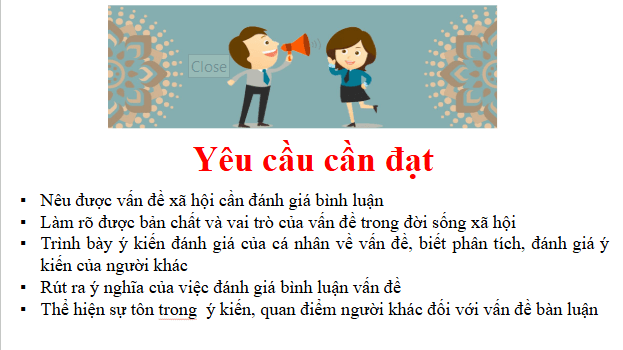 Giáo án điện tử bài Trình bày ý kiến đánh giá, bình luận về một vấn đề xã hội | PPT Văn 11 Kết nối tri thức