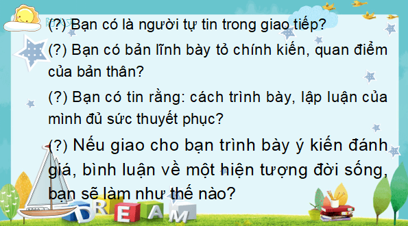 Giáo án điện tử bài Trình bày ý kiến đánh giá, bình luận về một hiện tượng đời sống | PPT Văn 11 Cánh diều
