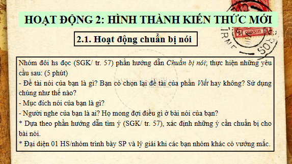 Giáo án điện tử bài Trình bày ý kiến về một vấn đề xã hội trong tác phẩm nghệ thuật hoặc tác phẩm văn học | PPT Văn 11 Chân trời sáng tạo