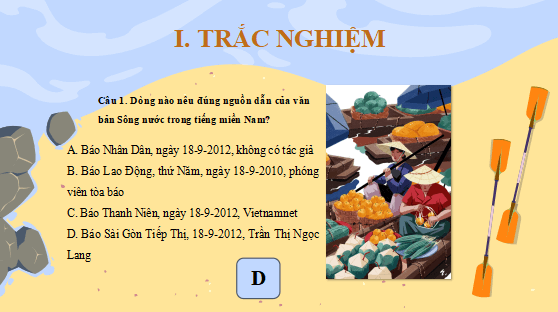 Giáo án điện tử bài Sông nước trong tiếng miền Nam | PPT Văn 11 Cánh diều