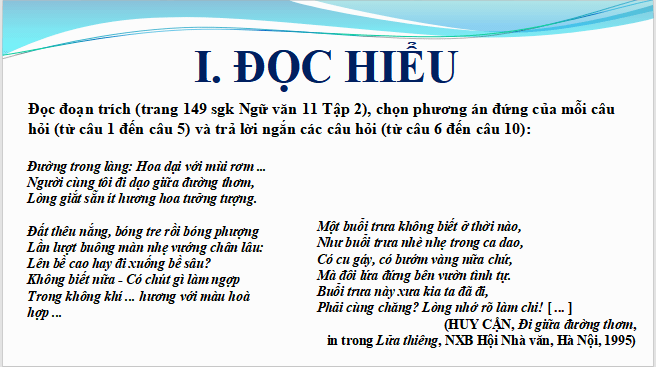 Giáo án điện tử bài Tự đánh giá cuối học kì 2 | PPT Văn 11 Cánh diều