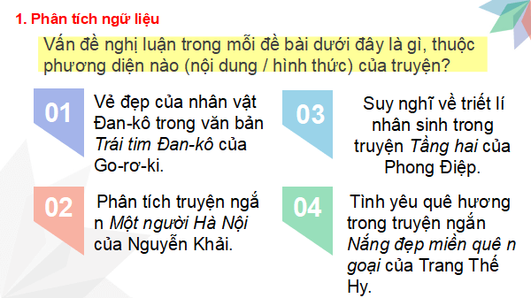 Giáo án điện tử bài Viết bài văn nghị luận về một tác phẩm truyện | PPT Văn 11 Cánh diều