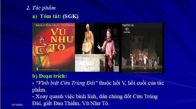 Giáo án điện tử bài Vĩnh biệt cửu trùng đài | PPT Văn 11 Chân trời sáng tạo