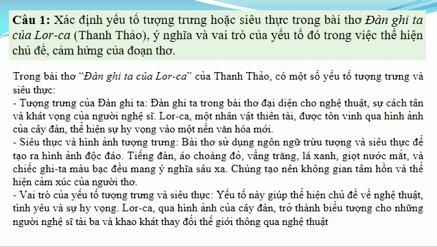 Giáo án điện tử bài Ôn tập cuối học kì 2 | PPT Văn 12 Chân trời sáng tạo