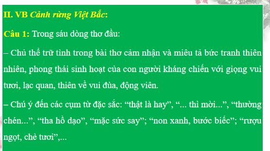 Giáo án điện tử bài Cảnh rừng Việt Bắc | PPT Văn 12 Chân trời sáng tạo