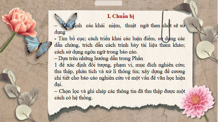 Giáo án điện tử Chuyên đề Văn 12 Viết báo cáo nghiên cứu về một vấn đề văn học hiện đại | Chuyên đề PPT Văn 12 Kết nối tri thức