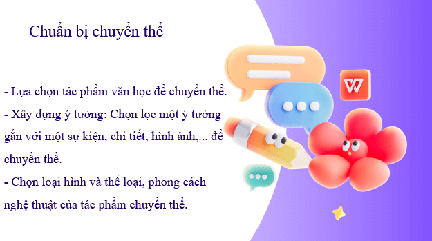Giáo án điện tử Chuyên đề Văn 12 Thực hành chuyển thể tác phẩm văn học | Chuyên đề PPT Văn 12 Kết nối tri thức