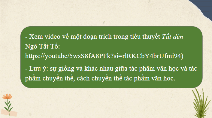 Giáo án điện tử Chuyên đề Văn 12 Tác phẩm văn học và tác phẩm nghệ thuật chuyển thể từ văn học | Chuyên đề PPT Văn 12 Cánh diều