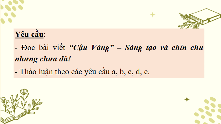 Giáo án điện tử Chuyên đề Văn 12 Thực hành tìm hiểu, giới thiệu, thuyết trình về một tác phẩm nghệ thuật được chuyển thể | Chuyên đề PPT Văn 12 Cánh diều