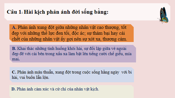 Giáo án điện tử bài Đối tượng và những khó khăn của hài kịch | PPT Văn 12 Chân trời sáng tạo