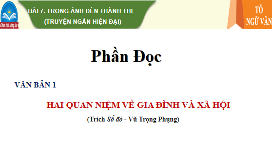 Giáo án điện tử bài Hai quan niệm về gia đình và xã hội | PPT Văn 12 Chân trời sáng tạo