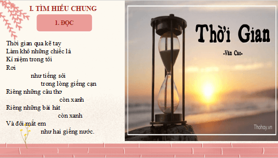 Giáo án điện tử bài Thời gian | PPT Văn 12 Cánh diều