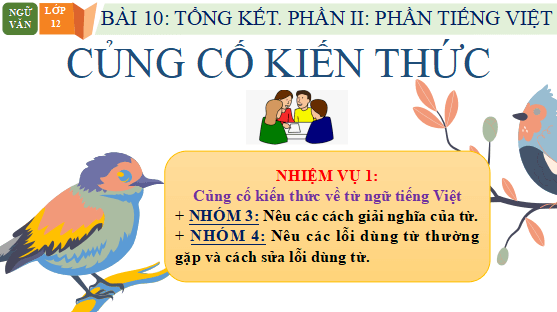 Giáo án điện tử bài Tổng kết tiếng Việt | PPT Văn 12 Cánh diều