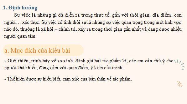 Giáo án điện tử bài Trình bày về so sánh, đánh giá hai tác phẩm kí | PPT Văn 12 Cánh diều