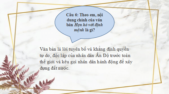 Giáo án điện tử bài Hẹn hò với định mệnh | PPT Văn 12 Cánh diều