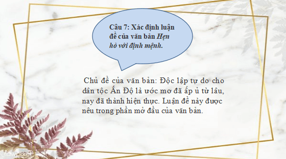 Giáo án điện tử bài Hẹn hò với định mệnh | PPT Văn 12 Cánh diều