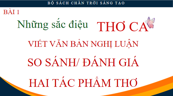Giáo án điện tử bài Viết bài văn nghị luận so sánh, đánh giá hai tác phẩm thơ | PPT Văn 12 Chân trời sáng tạo
