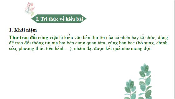 Giáo án điện tử bài Viết thư trao đổi công việc | PPT Văn 12 Chân trời sáng tạo