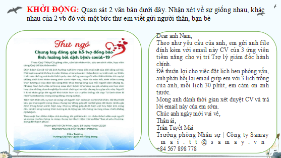 Giáo án điện tử bài Viết thư trao đổi công việc hoặc một vấn đề đáng quan tâm | PPT Văn 12 Cánh diều