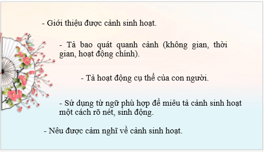 Giáo án điện tử bài Viết bài văn tả cảnh sinh hoạt | PPT Văn 6 Kết nối tri thức