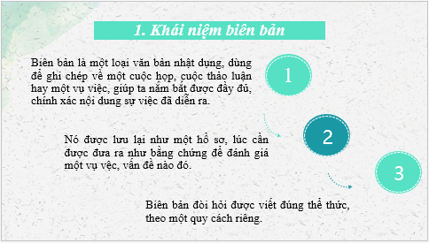 Giáo án điện tử bài Viết biên bản một cuộc họp, cuộc thảo luận | PPT Văn 6 Kết nối tri thức