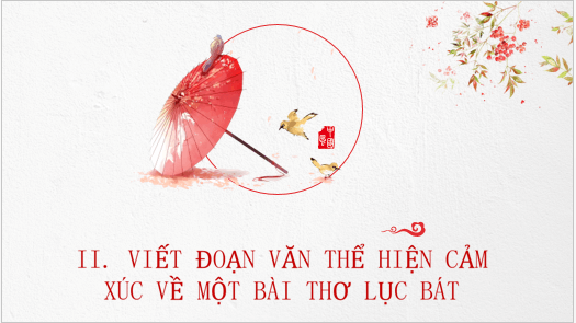 Giáo án điện tử bài Viết đoạn văn thể hiện cảm xúc về một bài thơ lục bát | PPT Văn 6 Kết nối tri thức