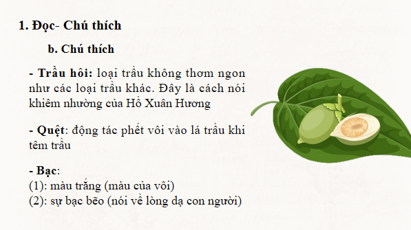Giáo án điện tử bài Mời trầu | PPT Văn 8 Cánh diều