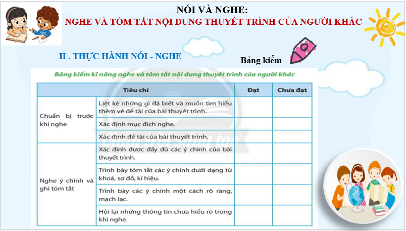 Giáo án điện tử bài Nghe và tóm tắt nội dung thuyết trình của người khác | PPT Văn 8 Chân trời sáng tạo