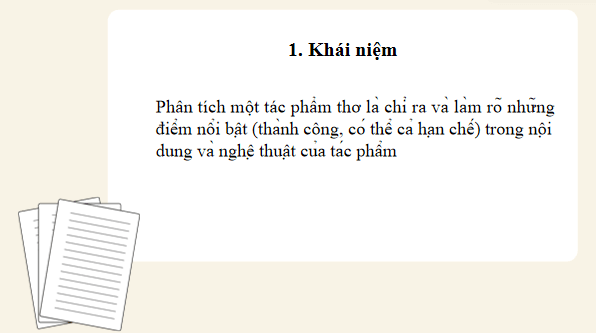Giáo án điện tử bài Phân tích một tác phẩm thơ | PPT Văn 8 Cánh diều