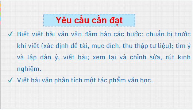 Giáo án điện tử bài Viết bài văn phân tích một tác phẩm văn học | PPT Văn 8 Chân trời sáng tạo