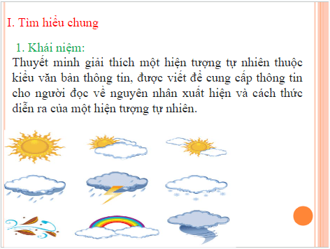 Giáo án điện tử bài Viết văn bản thuyết minh giải thích một hiện tượng tự nhiên | PPT Văn 8 Chân trời sáng tạo