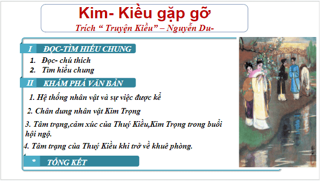 Giáo án điện tử bài Kim - Kiều gặp gỡ | PPT Văn 9 Kết nối tri thức