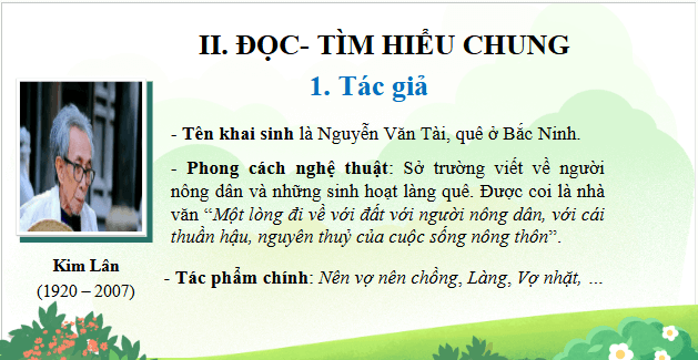 Giáo án điện tử bài Làng | PPT Văn 9 Cánh diều