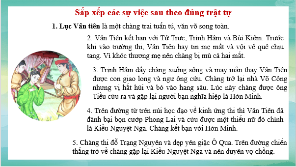 Giáo án điện tử bài Lục Vân Tiên cứu Kiều Nguyệt Nga | PPT Văn 9 Chân trời sáng tạo