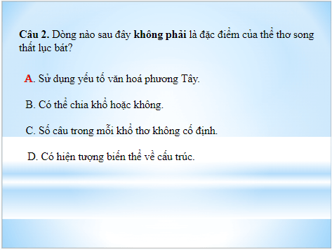 Giáo án điện tử bài Một thể thơ độc đáo của người Việt | PPT Văn 9 Kết nối tri thức