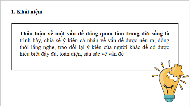 Giáo án điện tử bài Thảo luận về một vấn đề đáng quan tâm trong đời sống | PPT Văn 9 Cánh diều