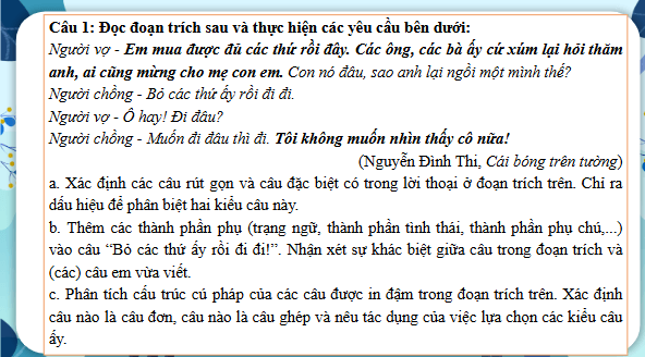 Giáo án điện tử bài Tiếng Việt Tập 2 | PPT Văn 9 Chân trời sáng tạo