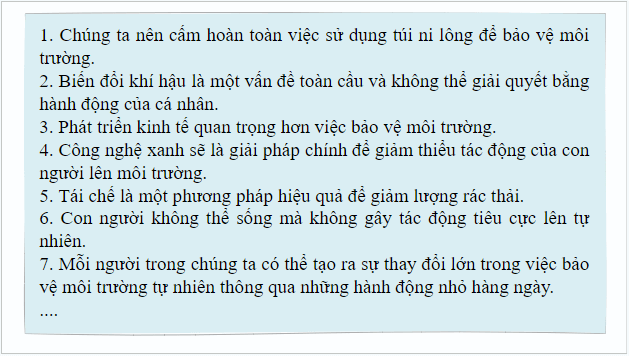 Giáo án điện tử bài Trình bày ý kiến về một sự việc có tính thời sự (con người trong mối quan hệ với tự nhiên) | PPT Văn 9 Kết nối tri thức