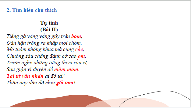 Giáo án điện tử bài Tự tình (bài 2) | PPT Văn 9 Kết nối tri thức