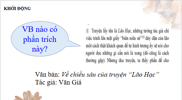 Giáo án điện tử bài Về truyện: Làng của Kim Lân | PPT Văn 9 Cánh diều