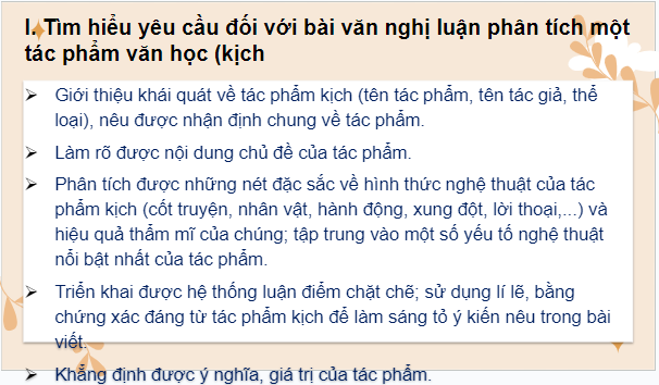 Giáo án điện tử bài Viết bài văn nghị luận phân tích một tác phẩm văn học (kịch) | PPT Văn 9 Kết nối tri thức