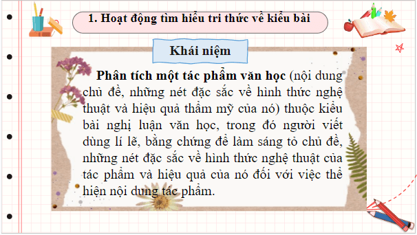 Giáo án điện tử bài Viết bài văn nghị luận phân tích một tác phẩm văn học trang 46, 47, 48, 49, 50, 51 | PPT Văn 9 Chân trời sáng tạo