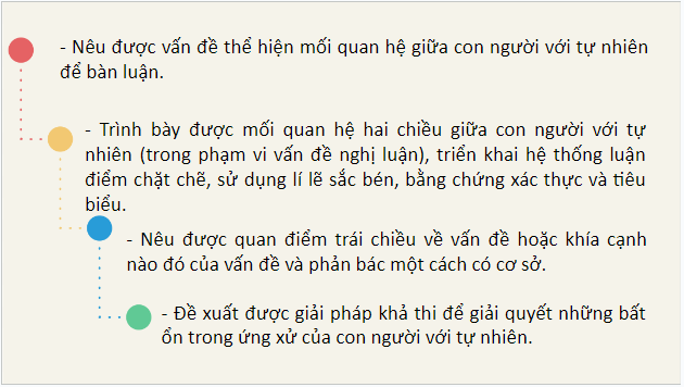 Giáo án điện tử bài Viết bài văn nghị luận về một vấn đề cần giải quyết (con người trong mối quan hệ với tự nhiên) | PPT Văn 9 Kết nối tri thức