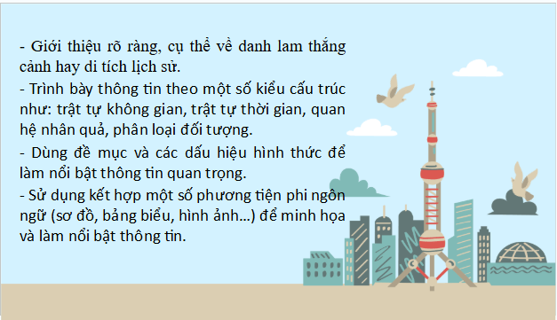 Giáo án điện tử bài Viết bài văn thuyết minh về một danh lam thắng cảnh hay di tích lịch sử | PPT Văn 9 Chân trời sáng tạo