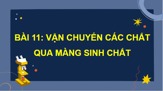 Giáo án điện tử Sinh 10 Chân trời sáng tạo Bài 11: Vận chuyển các chất qua màng sinh chất | PPT Sinh học 10