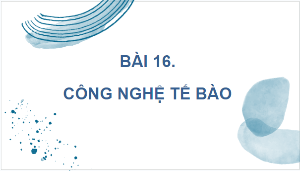 Giáo án điện tử Sinh 10 Cánh diều Bài 16: Công nghệ tế bào | PPT Sinh học 10