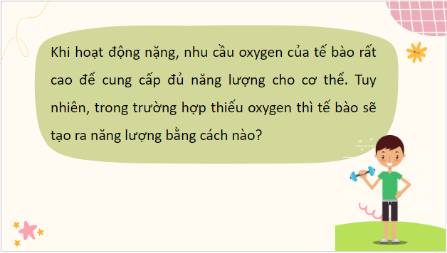 Giáo án điện tử Sinh 10 Chân trời sáng tạo Bài 16: Phân giải các chất và giải phóng năng lượng | PPT Sinh học 10