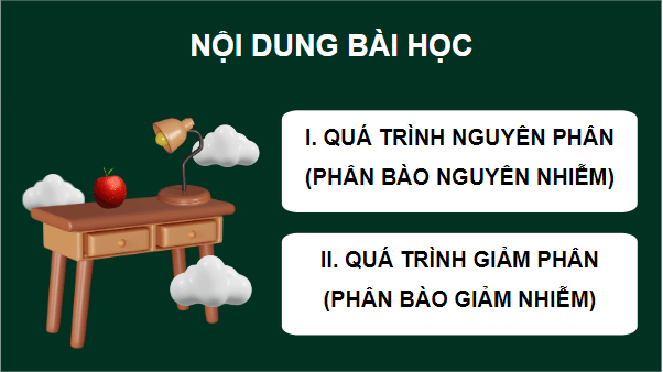 Giáo án điện tử Sinh 10 Chân trời sáng tạo Bài 19: Quá trình phân bào | PPT Sinh học 10