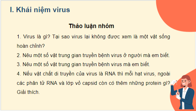 Giáo án điện tử Sinh 10 Kết nối tri thức Bài 24: Khái quát về virus | PPT Sinh học 10