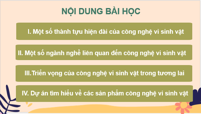 Giáo án điện tử Sinh 10 Chân trời sáng tạo Bài 26: Công nghệ vi sinh vật | PPT Sinh học 10